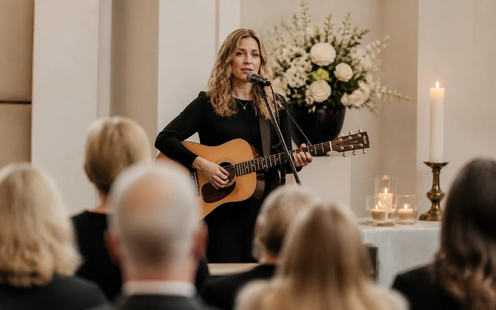 Akoestisch eerbetoon tijdens een ingetogen ceremonie